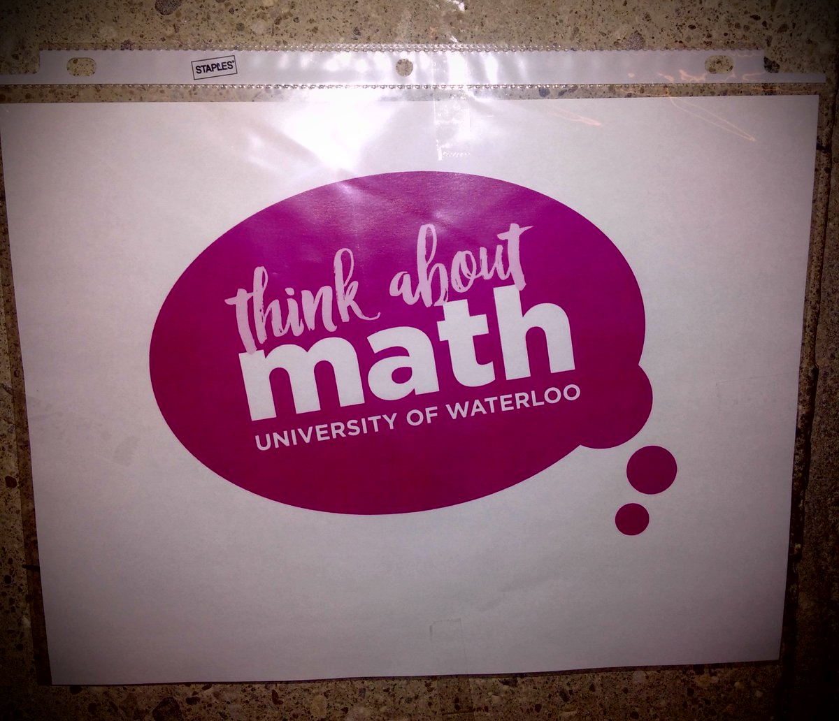 CandiHarrington's tweet image. Guess what day is is ... @ThinkAbout_Math #UWaterloo @waterloomath #STEM #GirlsInStem #Mentors #RoleModels