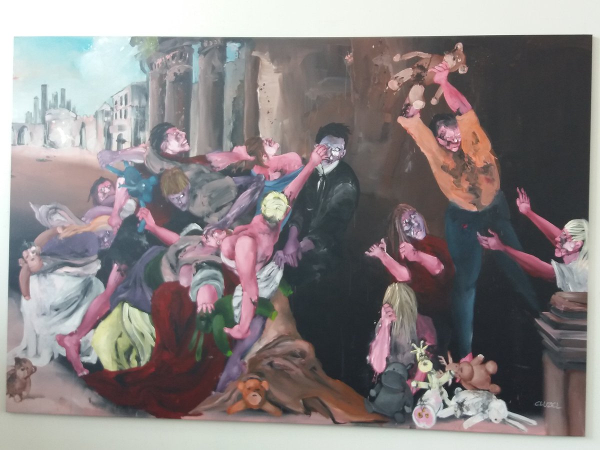 Ce2_LP's tweet photo. Les eleves découvrent Crise (d'après le massacre des innocents) de Nicolas Cluzel à l'espace d'arts Chailloux à #Fresnes https://t.co/GH11mfLNUX