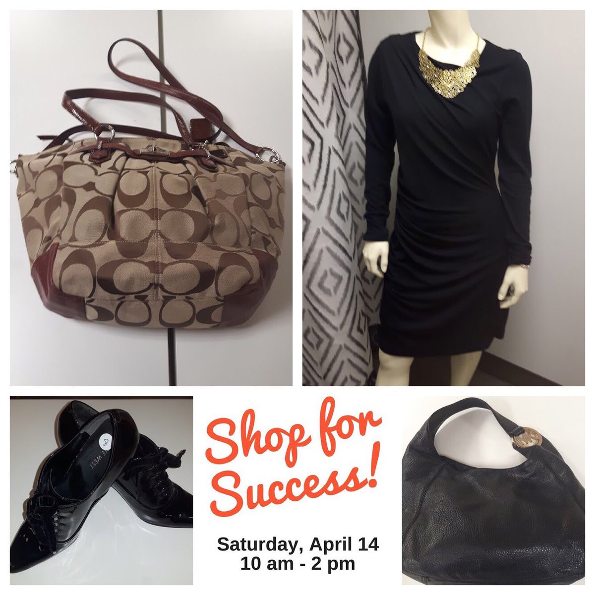DFSOttawa's tweet photo. Tomorrow is #ShopforSuccess! This is your chance to pick up workwear and other items at a steal of a price, all the while supporting #DFSOttawa initiatives. For your previewing pleasure, check out a few of the gems we have available from #coach, #ninewest, #michaelkors and more! https://t.co/HwwXJuOTAO