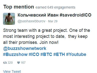 buzzshownetwork's tweet photo. Finally, with 649 engagements, @sashaxwbburov produced the tweet adjudged to be the top mention for the month of March. Congratulations @sashaxwbburov, you have won 200 tokens.

#BuzzShow #ETH #VideoSocialMediaNetwork https://t.co/6X8zRvQGDY