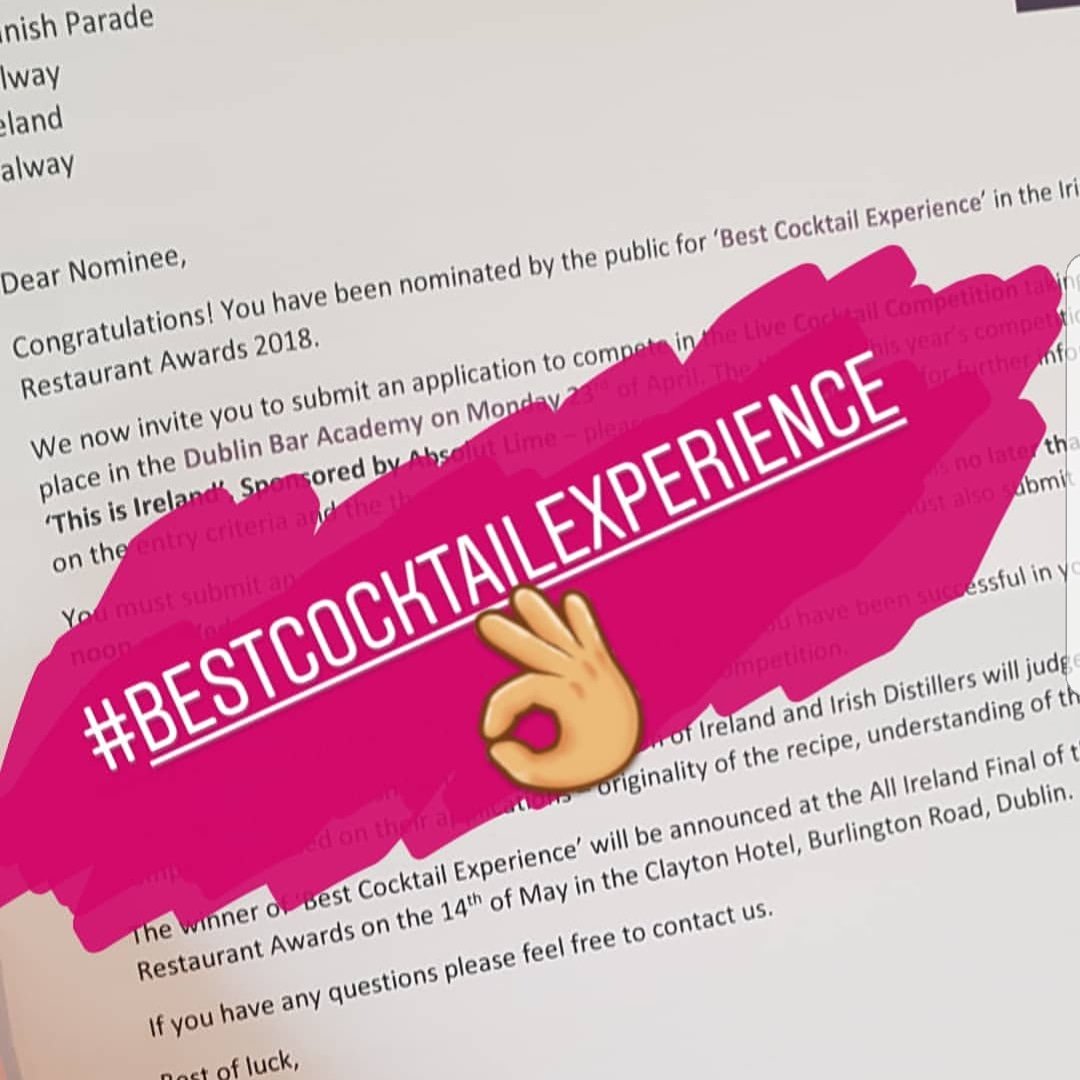 The_House_Hotel's tweet photo. Big #ThankYou @RAI_ie for the #BestCocktailExperience nomination!
Looking forward to this 🍸🍸🍸
#RestAwards #Galway https://t.co/5VbZNTJcHH