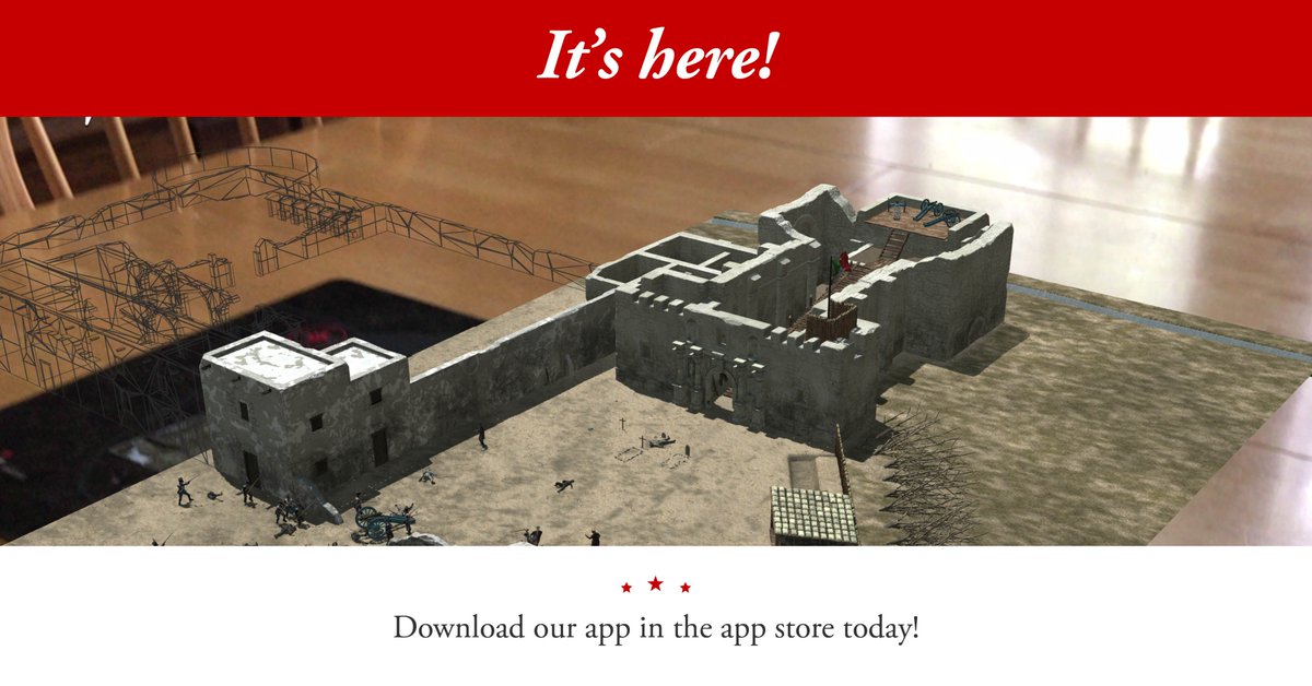 ERHHistory's tweet photo. Our #AugmentedReality Alamo app is ready for download! https://t.co/beQTcPbdLd It will revolutionize how people learn about historical events. #ArVrinEdu #Edtech #travel #Alamo #SA300 #SanAntonio https://t.co/yxgSgVysuH