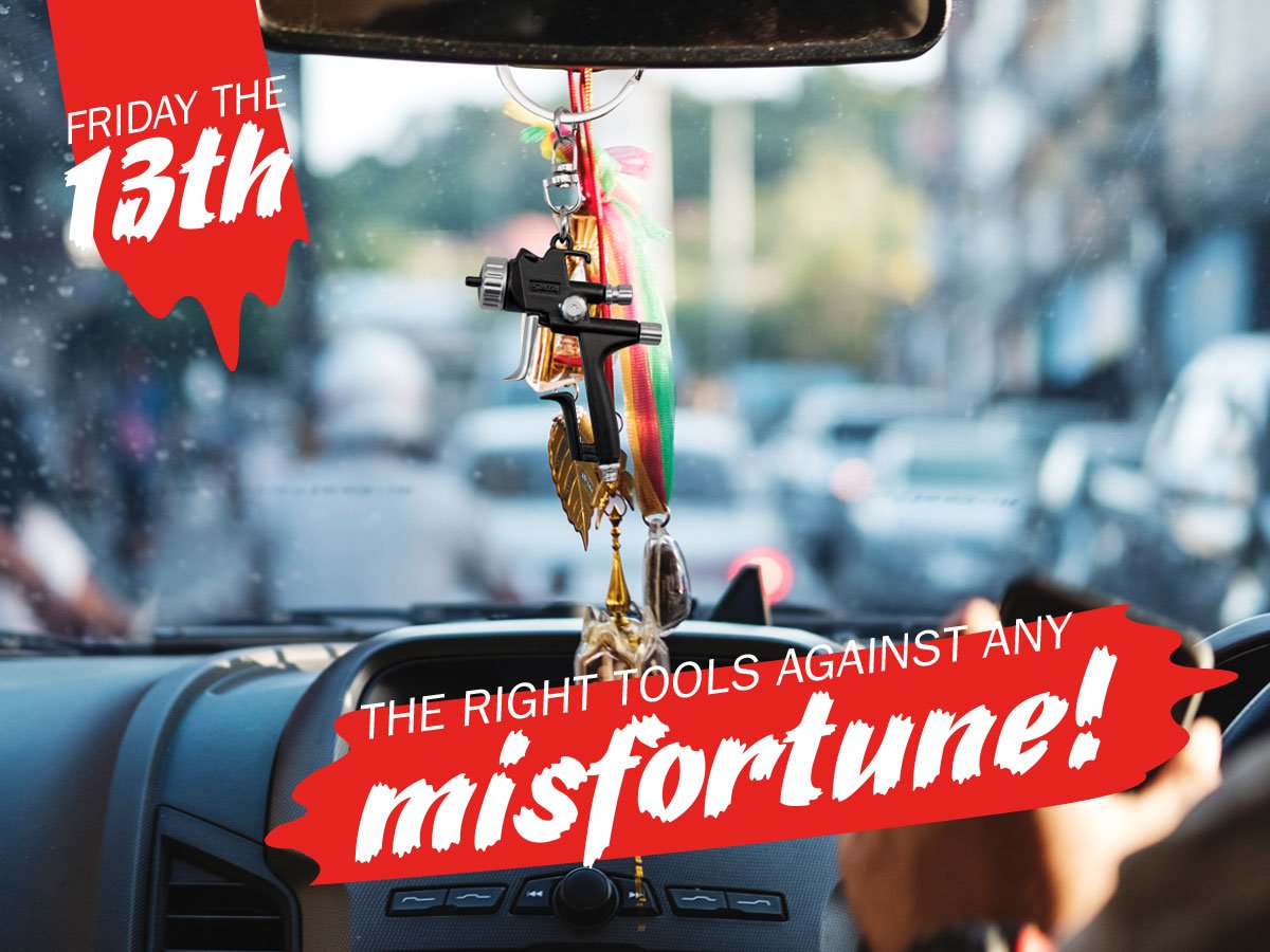 To avoid any mishap during paint application, better take the PHASER gun or rely on our SATA key ring (Art. No. 233197) as your little talisman 😊 We wish a lucky Friday the 13th and a great weekend!
#SATA #SATAFamily