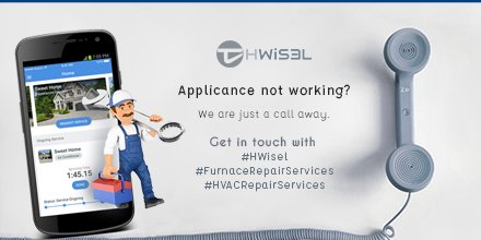 Hwiselinfo's tweet photo. Applicance not working? We are just a call away. Get in touch with #HWisel https://t.co/YNyiPtAPwf #FurnaceRepairServices #HVACRepairServices https://t.co/clJd5R5cBV