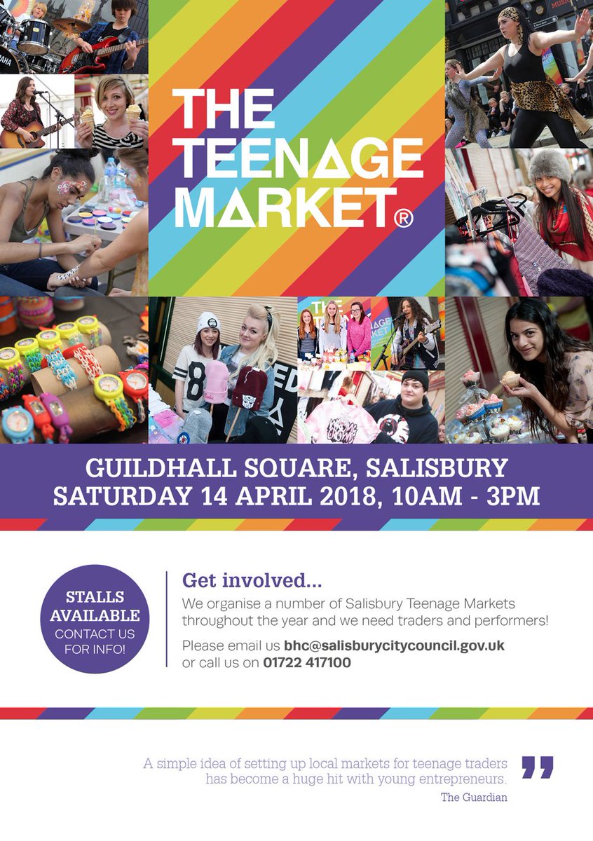 SalisburyCC's tweet image. #Salisbury Teenage Market returns to the Guildhall Square tomorrow from 10am - 3pm! Come and visit the young entrepreneurs as they promote their fab skills and business ideas #lovesalisbury