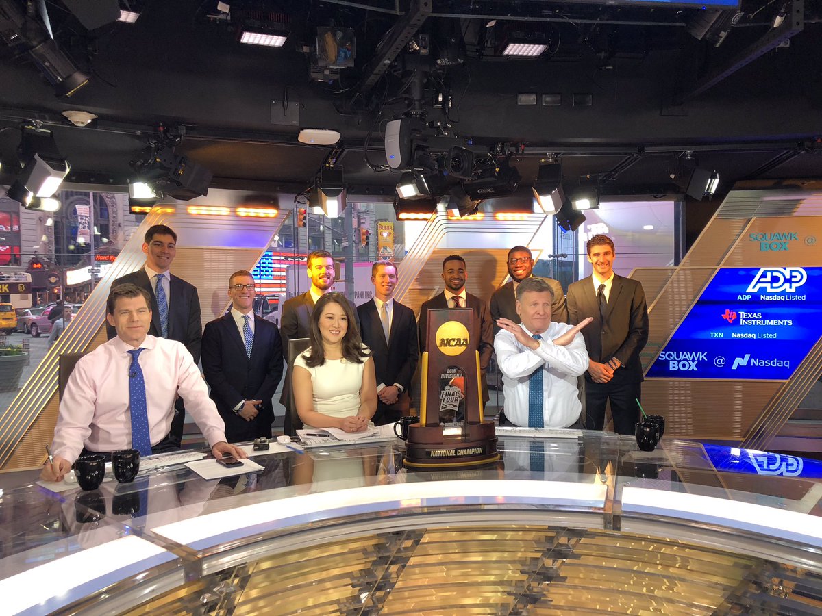 CoachJayWright's tweet photo. Our guys enjoying their morning on the set of Squawk Box with @JoeSquawk ! https://t.co/Stumwdc7fV