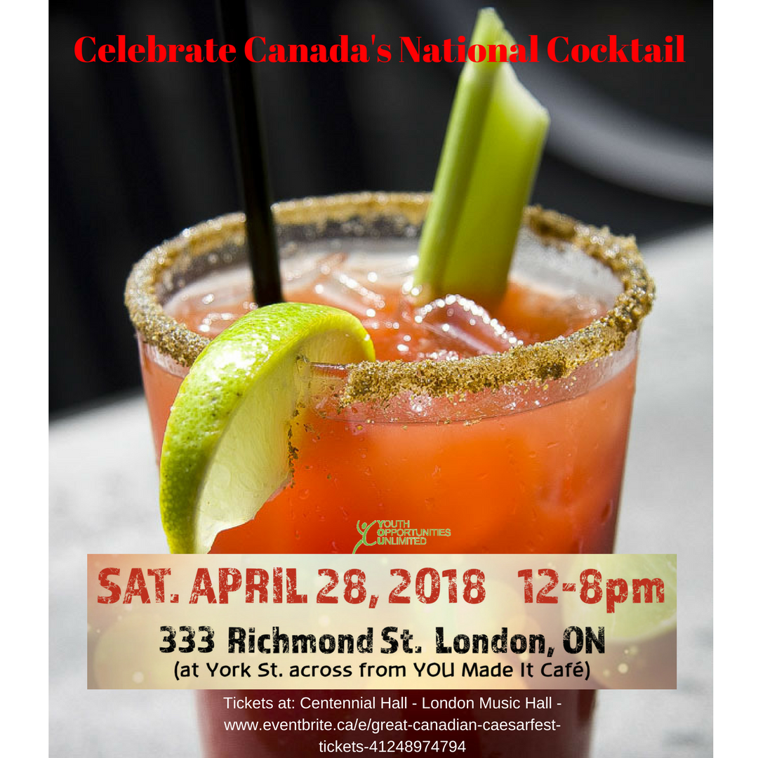 GCCaesarfest's tweet photo. What's in your #CaesarEh? Check this with #Caesar guru @ScottBollertfrom @GCCaesarfest @free981 April 28 @YOU_London https://t.co/BhtN2hA4ax https://t.co/dMscNzkF12