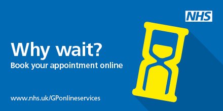 Too busy to hang on the phone to contact your GP practice? Ask them about making appointments and ordering prescriptions online #staywell