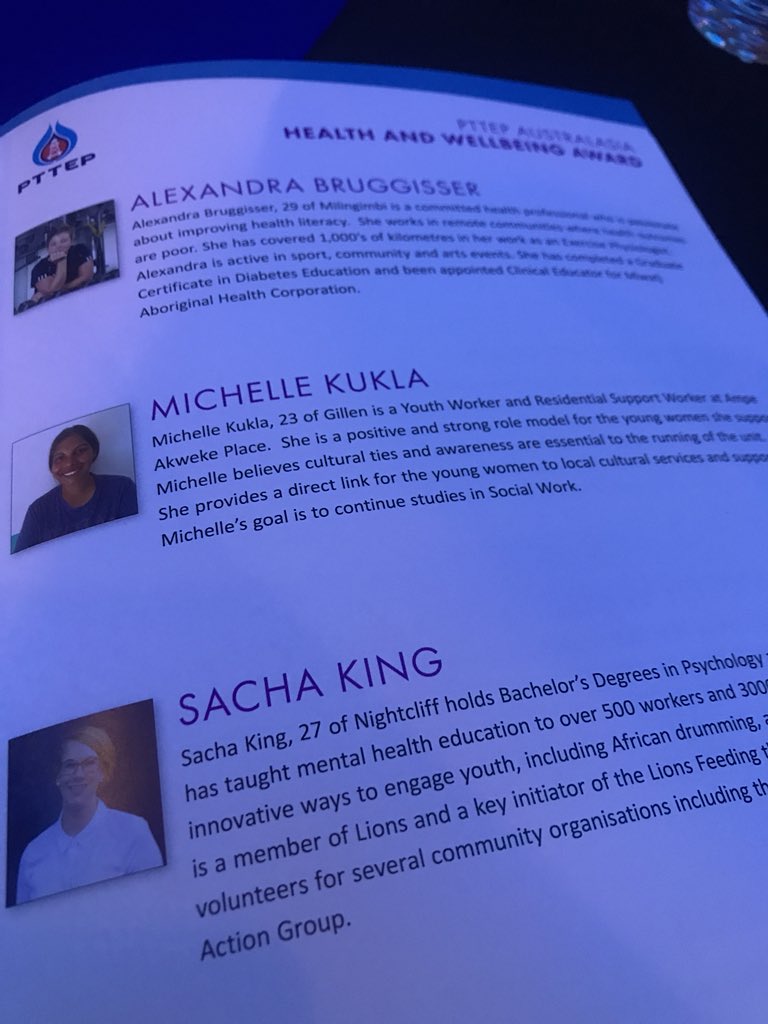 nicoleo_reilly's tweet photo. Look at these great Allied Health Professionals being recognised at the NT Young Achievers Award #NTYAA - congratulations!!! https://t.co/LqGo1qRhKC