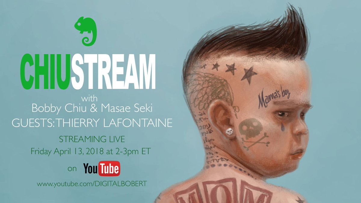 SchoolismLIVE's tweet photo. ChiuStream today with Imaginismstudios artists Thierry Lafontaine and Masae Seki!! Catch it live on YouTube ~ R 👍 https://t.co/VHbjWKxgB5 #chiustream https://t.co/xt16QTRCjJ