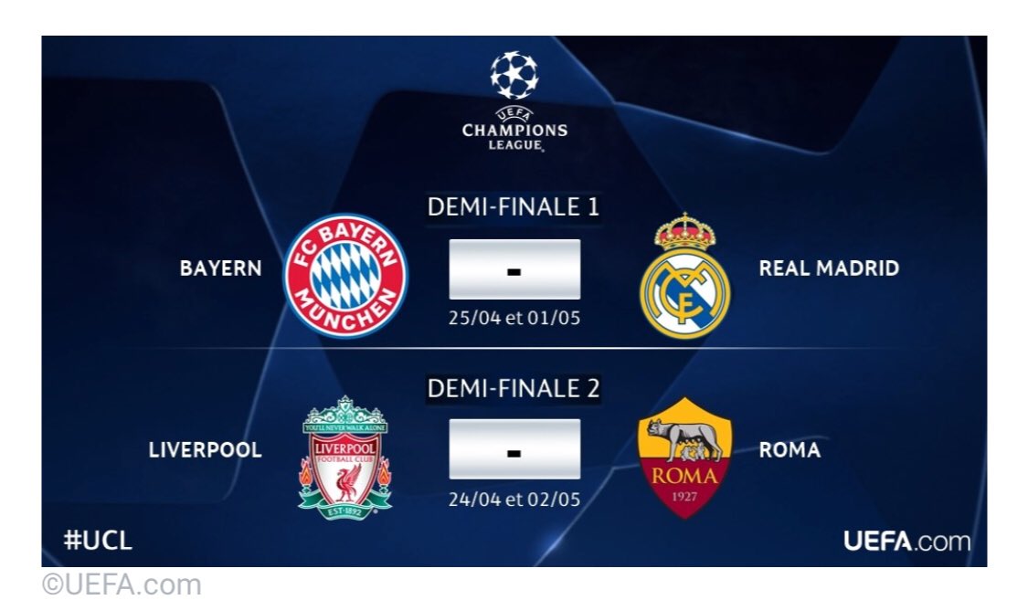 LinoBacco's tweet photo. Aller mardi 24 avril Anfield Road, retour mercredi 2 mai Olimpico. J’aurais préféré les Reds en un match sec à Kiev. J’ai les boules...réchauffées @issambenj @fadelabdellaoui @XAVSMA @hichambenalaoui @hichamelkhlifi @nemocanario @RADIOMARSma https://t.co/2ApImp3WzF