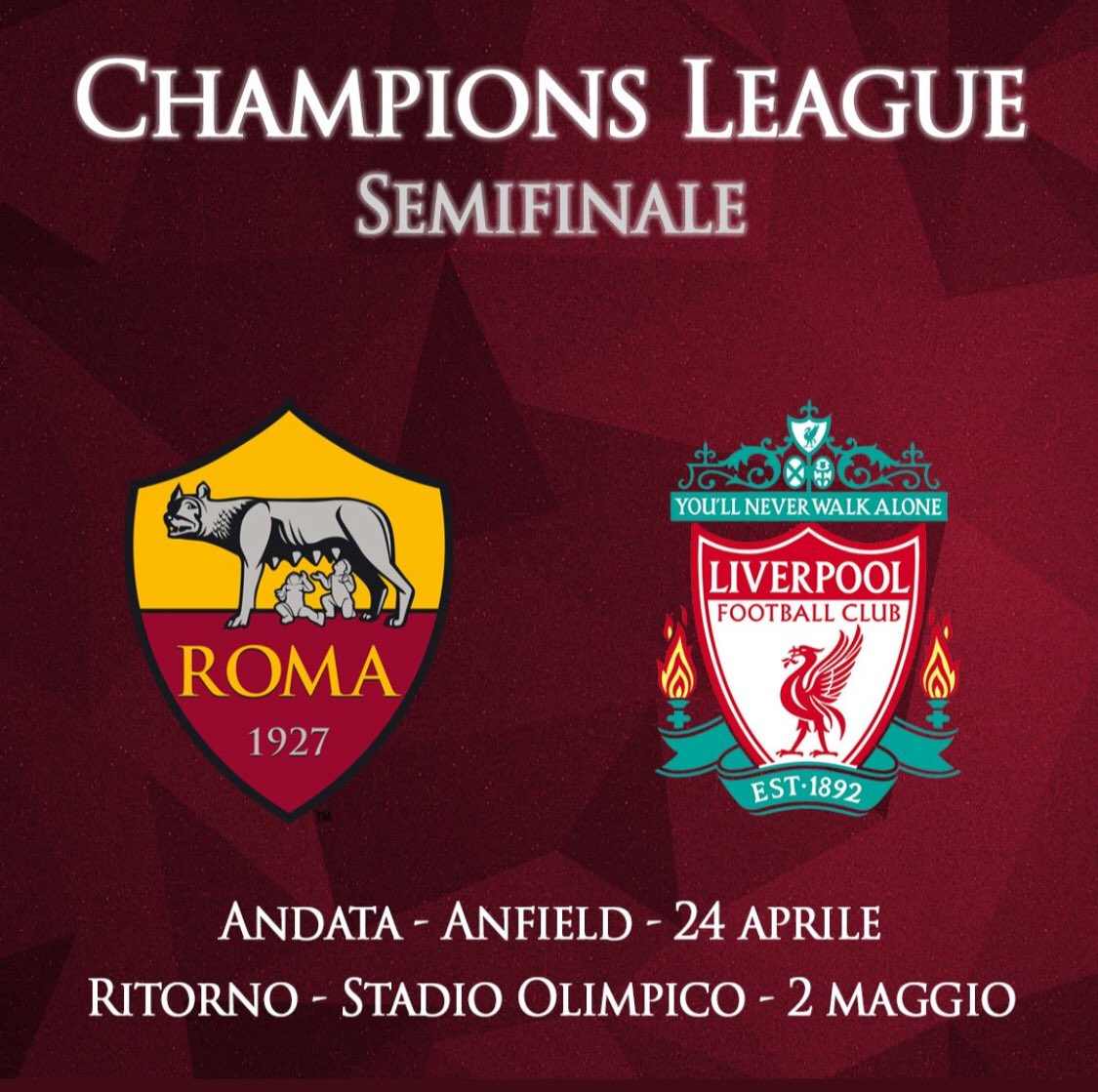 LinoBacco's tweet photo. Aller mardi 24 avril Anfield Road, retour mercredi 2 mai Olimpico. J’aurais préféré les Reds en un match sec à Kiev. J’ai les boules...réchauffées @issambenj @fadelabdellaoui @XAVSMA @hichambenalaoui @hichamelkhlifi @nemocanario @RADIOMARSma https://t.co/2ApImp3WzF