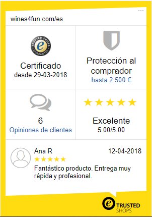 Ya disponemos del sello de #calidad europeo 🇪🇺 <a href="/trustedshops/">Trusted Shops</a>    wines4fun.com/es/