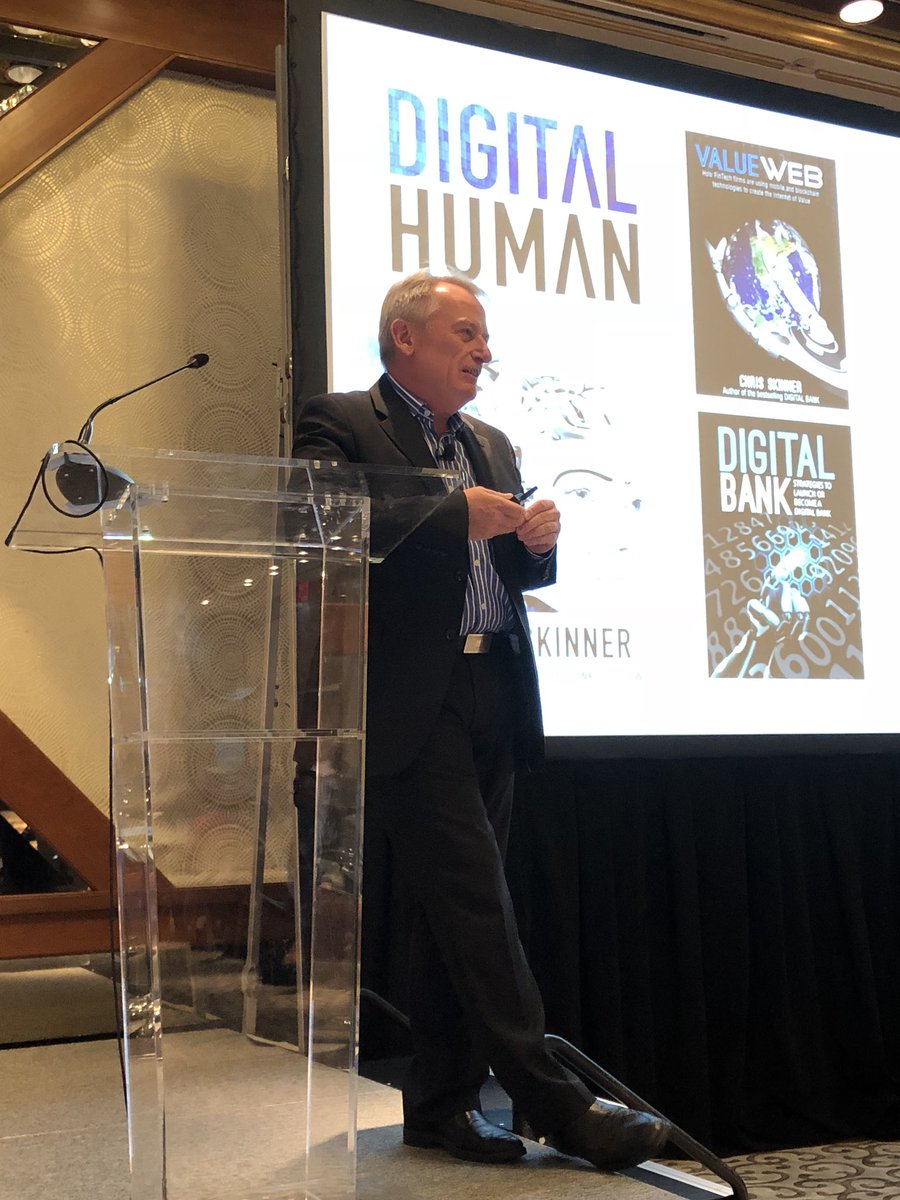 JimMarous's tweet photo. It is great to see @Chris_Skinner present the insights from his new book ‘Digital Human’ at the @Efma_news Banks + Fintech Conference.
Great way to start day two of a great event.
#BankFintech18 https://t.co/sPycNDzfvO