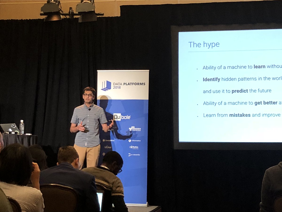mediamath's tweet image. #ICYMI: Yesterday at #DataPlatforms2018, @Uber&apos;s @nikhilj0shi took the stage to discuss how #data informs every decision. Check out Uber&apos;s #datascience workbench in the second pic! #tech