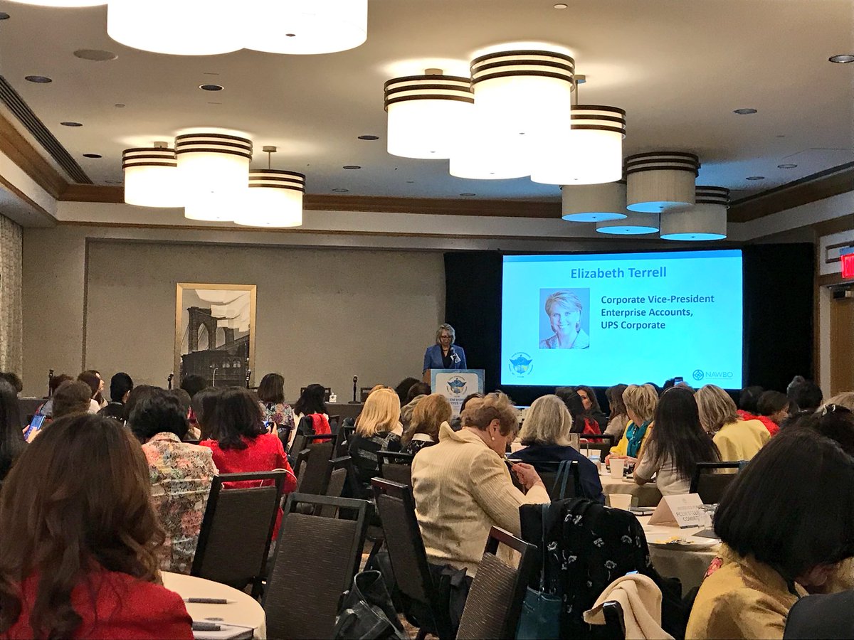 amexme's tweet photo. Elizabeth Terrel Corporate vice-president enterprise accounts, @UPS Corporate gran patrocinador del evento #NAWBOFCEM https://t.co/5y4gEf8ssh