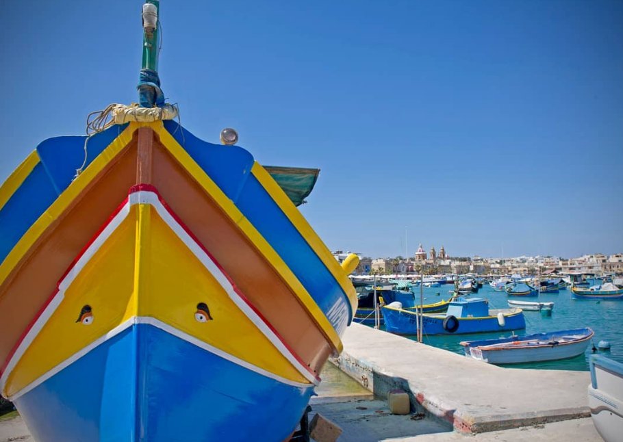 VisitMalta's tweet photo. It's Friday 13th! Did you know that the tradition of Maltese fishermen painting eyes on their boats is to ward away evil spirits? #VisitMalta #MaltaFact https://t.co/pALw8D0tnC