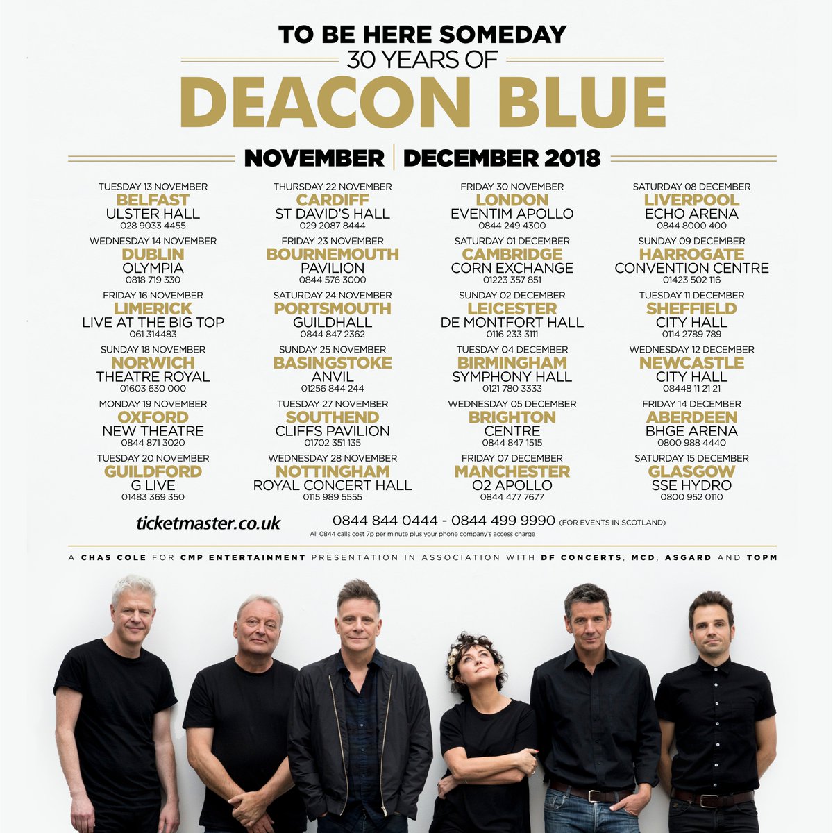 deaconbluemusic's tweet photo. 7 months or 214 days or 30 weeks & 4 days or 5,100+ hours until Deacon Blue kick off their 2018 tour in Belfast, not that we're counting or anything! Which date are you coming to? #DeaconBlue #DeaconBlueLive #ToBeHereSomeDay https://t.co/CSH09bKhkM