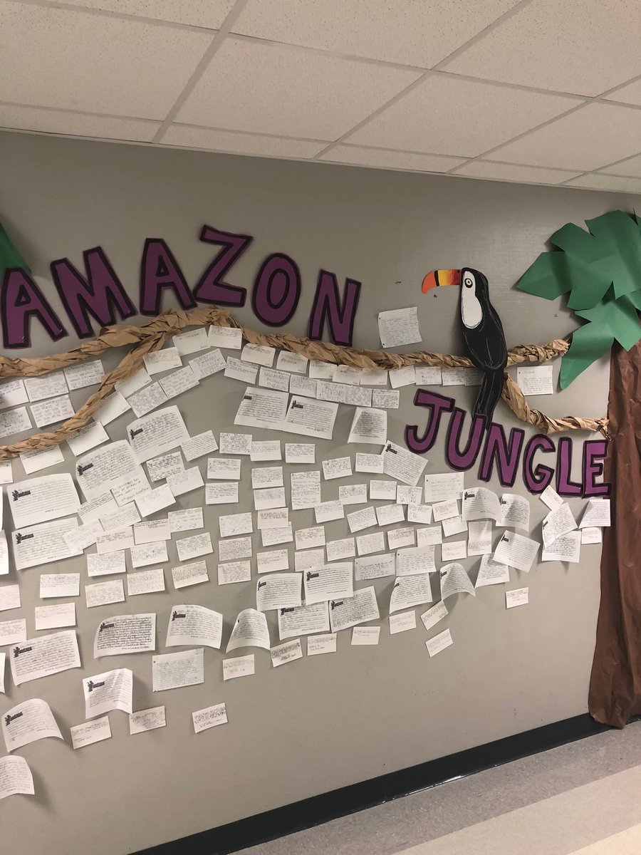 Club Hill April Writing Project...
The students did a virtual field trip to the Amazon and then wrote about facts about the field trip.