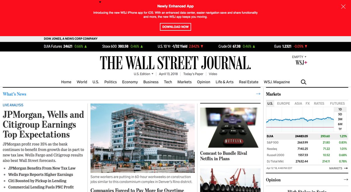 For a second I thought WWIII was beginning 😑. Totally inappropriate design decision for a news website.