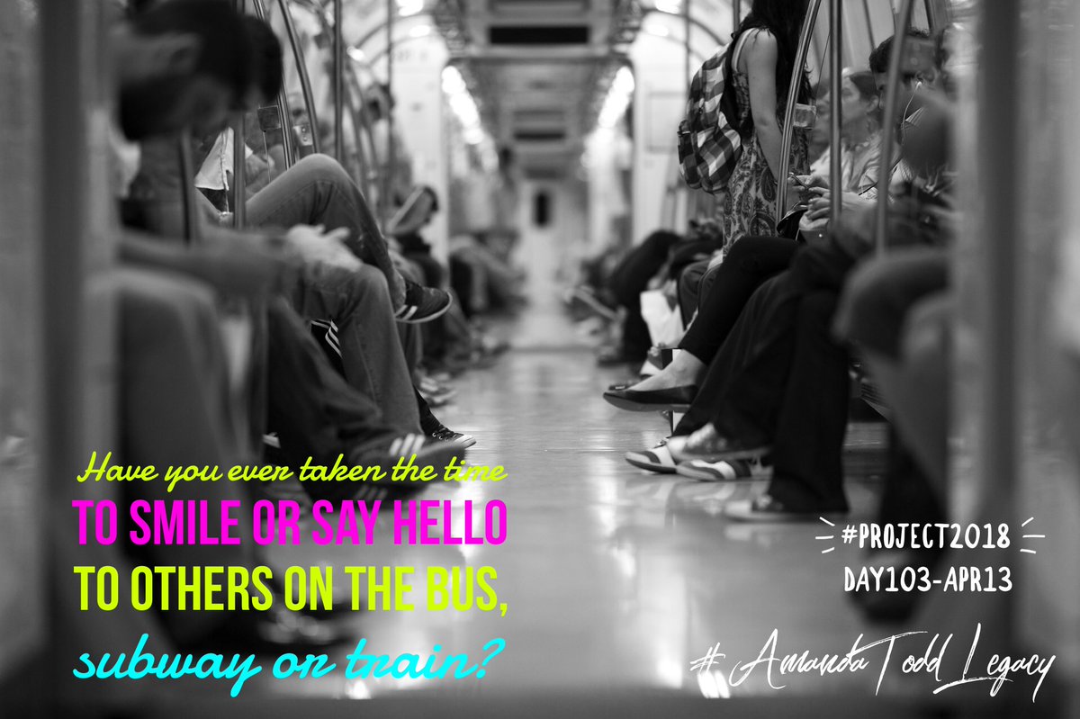 AToddLegacy's tweet image. #Project18  Day 103  Have  you  taken  the  time  to  smile or  say  hello  to  someone    on the  bus ? let  us know