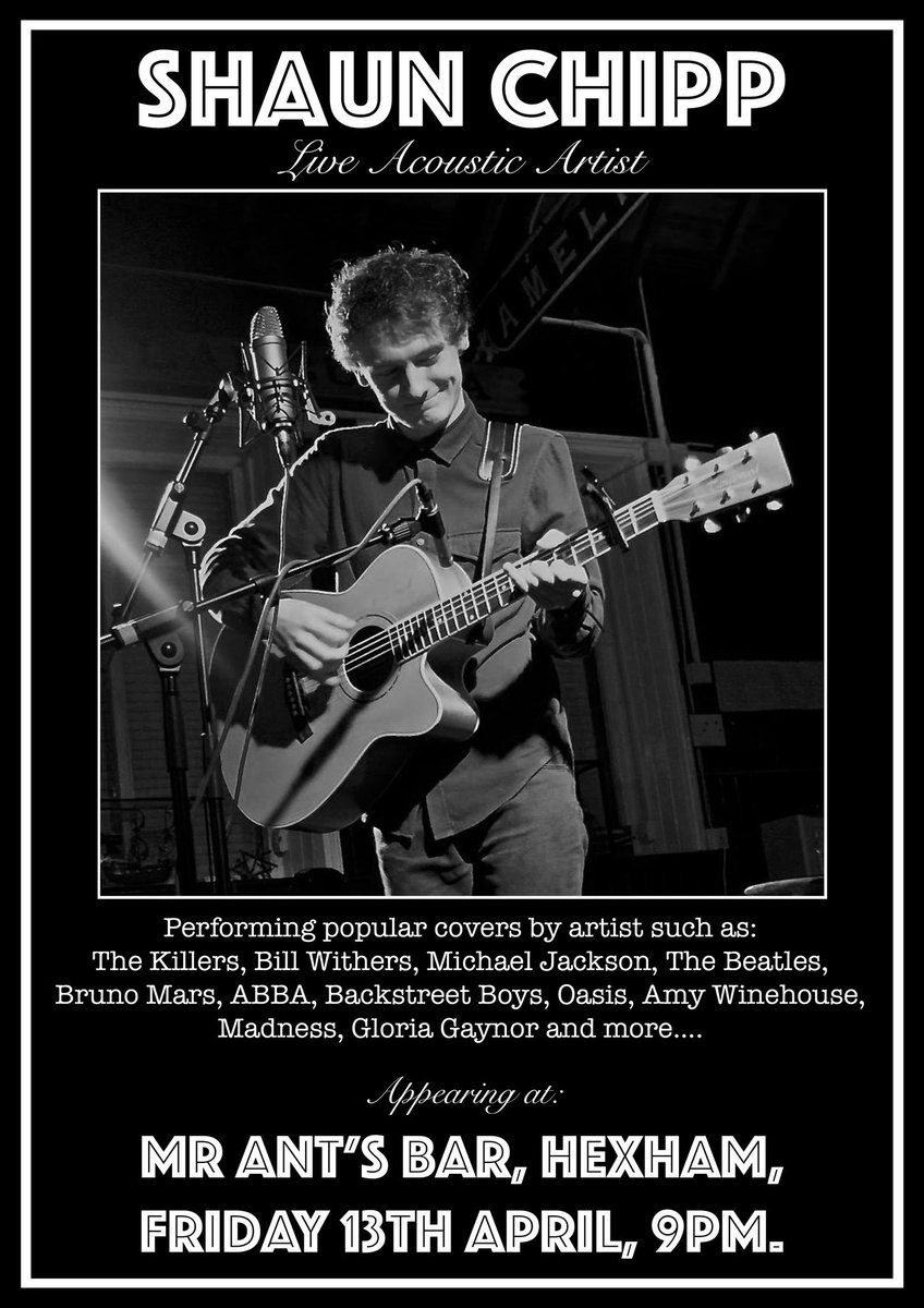 Get the weekend off to a great start with #livemusic tonight <a href="/mrantsbar/">Mr Ant's</a> ❤🎹🎤🎸🎶 <a href="/OxfamHexham/">Oxfam Hexham</a> <a href="/gigitnortheast/">Andy Jennings</a> <a href="/coremusichexham/">Core Music Hexham</a> <a href="/HexhamCultureCo/">HexhamCultureCorner</a> @Newcastlemusicc <a href="/57Nairn/">George Nairn</a> <a href="/TV_ExpressMag/">Tyne Valley Express</a> @