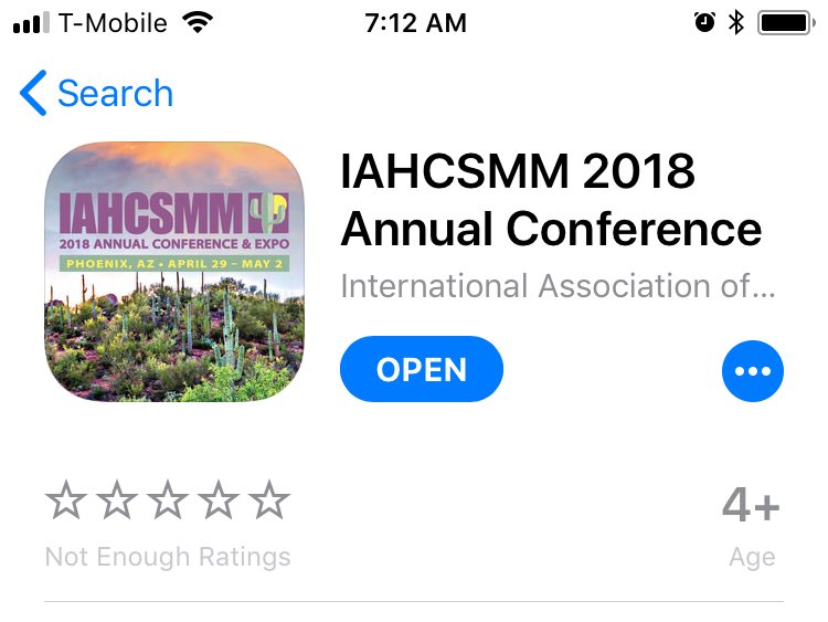 fcdwoody's tweet photo. The IAHCSMM conference is only weeks away!! Download the app and start planning out your schedule!! #IAHCSMM #IAHCSMM60 https://t.co/bWQ4lUCE9e