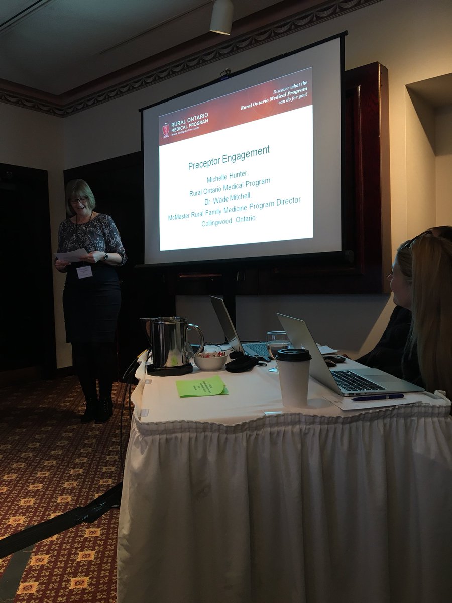 ROMPonline's tweet photo. Lovely intro from Sandra Whan of #ERMEP for the #Preceptor Engagement Session on now! #medEd #RuralMed #ruralLove #sisterprogram #SRPC2018 https://t.co/4U4SKjDKE5