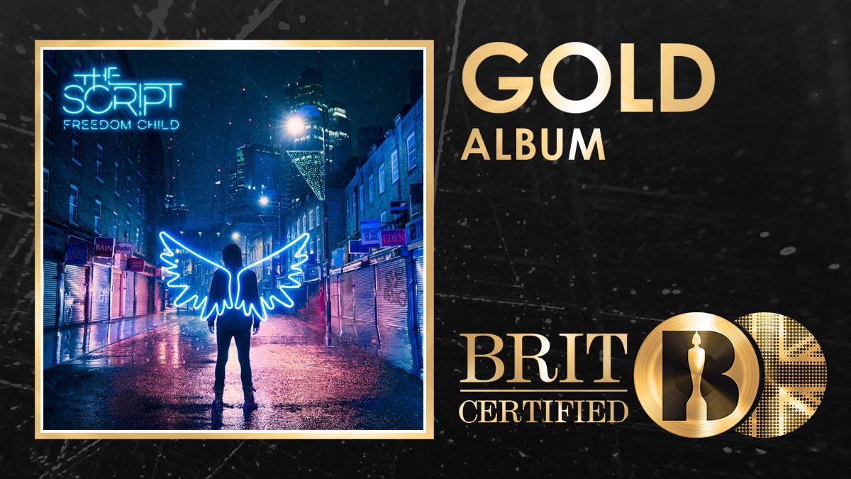 BRIT Awards (@brits) on Twitter photo 🙌 <a href="/thescript/">the script</a> are #BRITcertified Gold with their fifth studio album ‘Freedom Child’. Congrats guys! 🇬🇧📀 🙌 <a href="/thescript/">the script</a> are #BRITcertified Gold with their fifth studio album ‘Freedom Child’. Congrats guys! 🇬🇧📀
