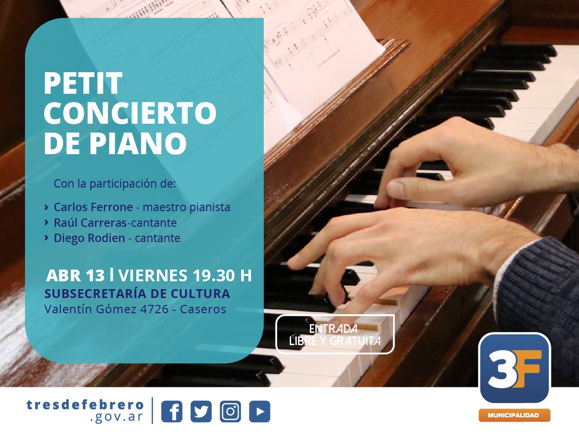 RicarTejerina's tweet photo. En abril no hay #Paramountango, pero hoy el tango de @Municipalidad3F se muda a #Cultura. Petit concierto dedicado a la música ciudadana. https://t.co/jvVLrnIkkL
