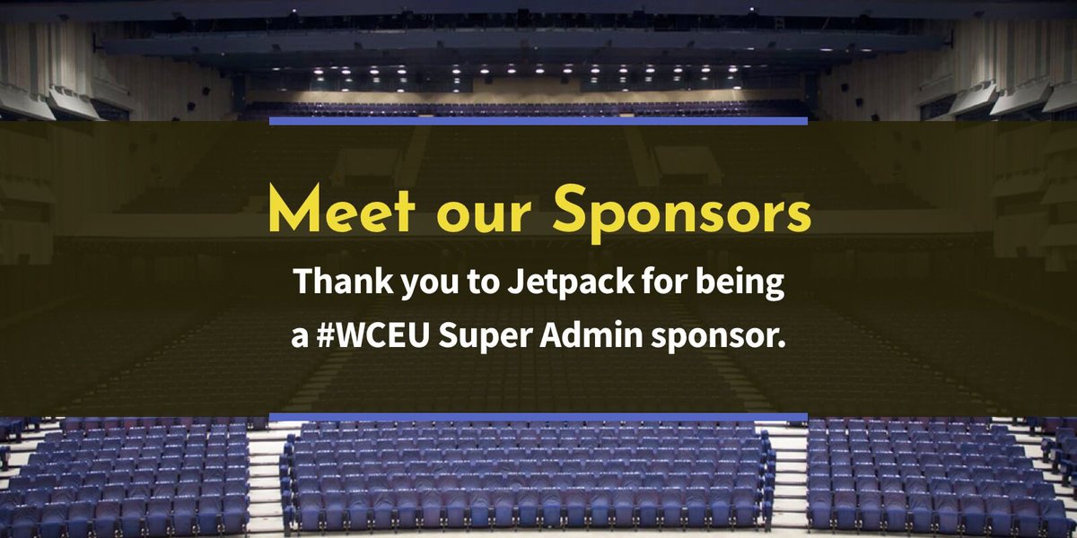 Thank you to Jetpack for being a #WCEU Super Admin sponsor.