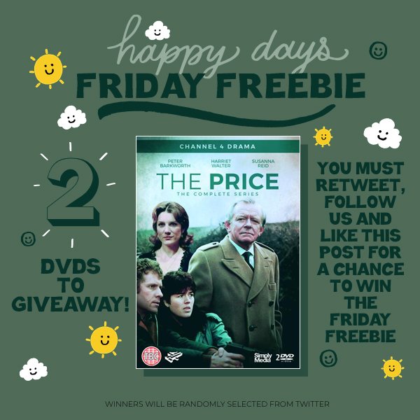 MovieMail's tweet photo. It's #CompetitionFRIYAY - our #FreebieFriday #GiveAway prize is the critically-acclaimed #channel4 #drama The Price staring Peter Barkworth, Harriet Walter, Adrian Dunbar & Susanna Reid which we are releasing on #DVD this Monday. To enter retweet this post & follow us https://t.co/j6mN0e2aWL