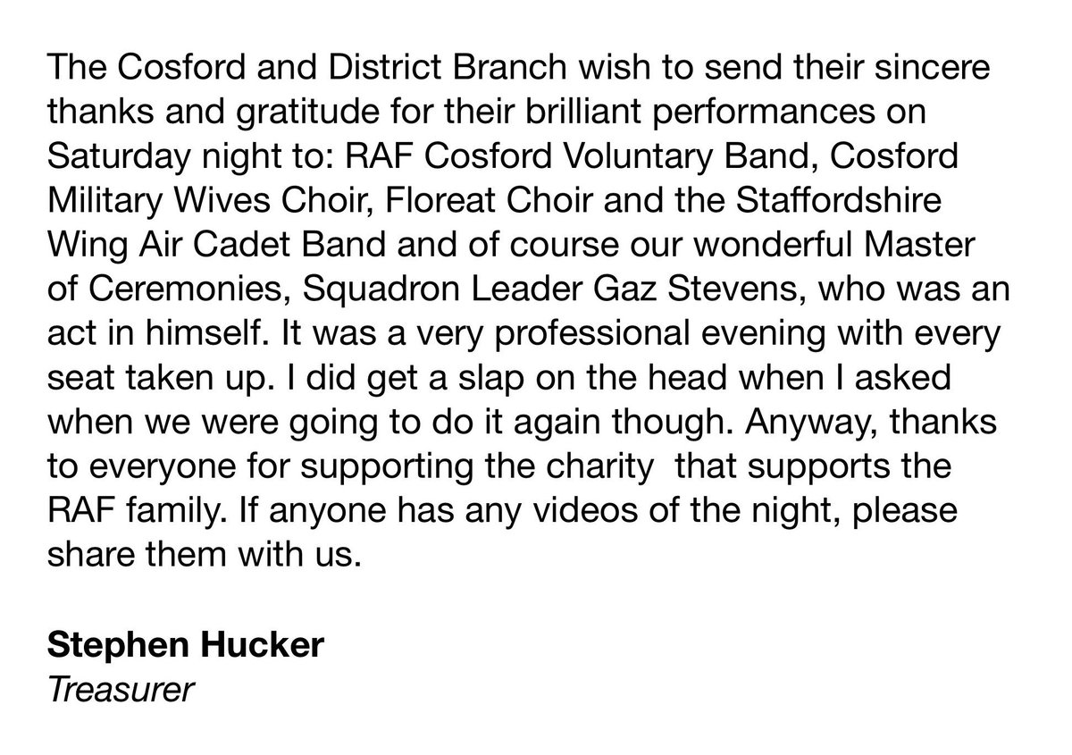 RAF Association Cosford & District tweet media