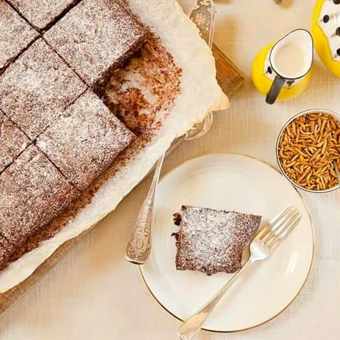 bugfarmfoods's tweet photo. Yellow mealworm brownies anyone? Check out the recipe on our website #cookbakecreate #yumbug #entomophagy #foodie https://t.co/Zx008tWDxM