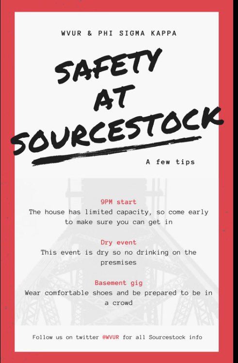 RASecurity's tweet photo. A few safety tips for the concert tonight @ 607 Union Street, presented by @WVUR tonight at 9pm https://t.co/pABhAExd3W