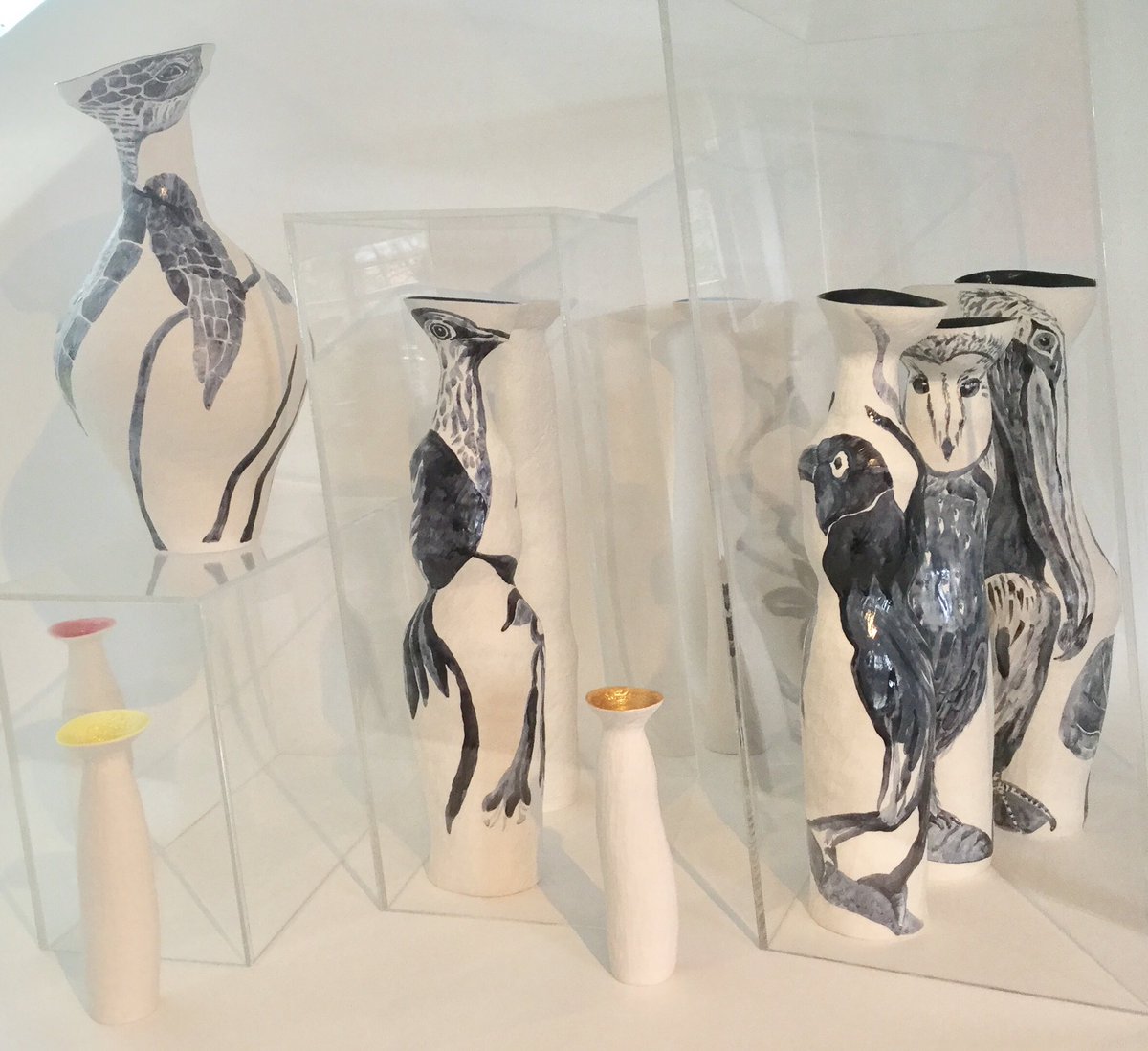 Migration#oceans#fragility#irregularly shaped vitrines#painting