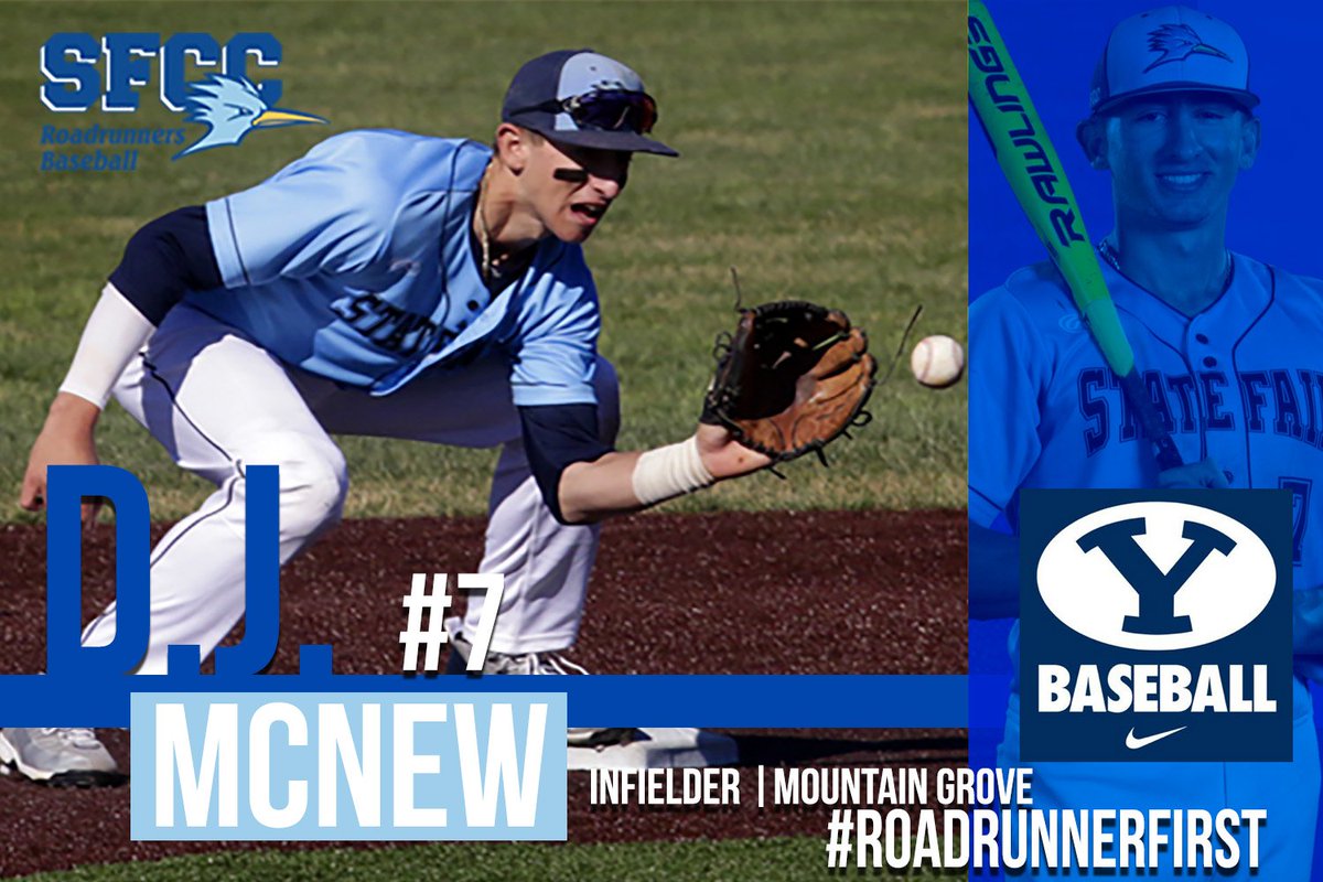 sfccmo's tweet photo. Congrats to @sfccmoBB infielder, D.J. McNew! He will be continuing his academic and athletic career at Brigham Young University! Good Luck, D.J.! Read the full story here >> https://t.co/BxKi4Mk8lw << #RoadrunnerFirst #sfccmo https://t.co/JsHfvKozt9