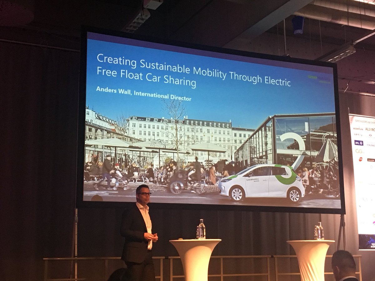 GreenMobilityAS's tweet photo. Sharing our solution for shared mobility with EV’s at Vehicle Electronics &amp; Connected Services #yourcitycar #vecs #GreenMobility #sharethechange https://t.co/8NAp06uZiX