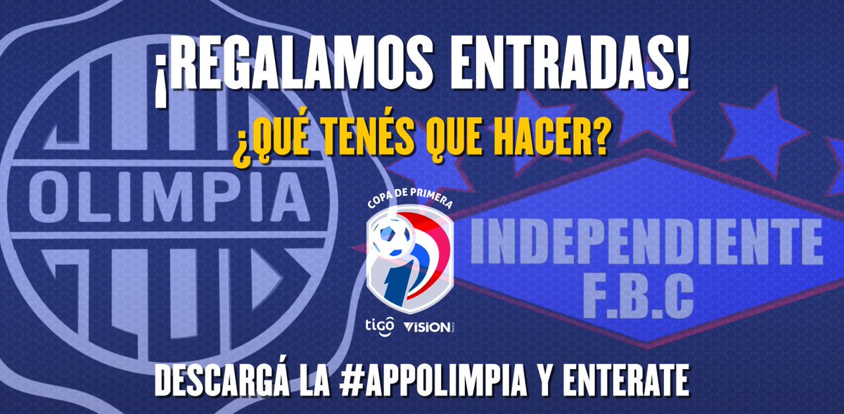TigoSportsPY's tweet photo. ¡HOY SE VAN LAS ENTRADAS!
¿Todavía no tenés la #AppOlimpia? Descargala desde ➡ https://t.co/WEogQaiBkb https://t.co/xcKgiEYlCU