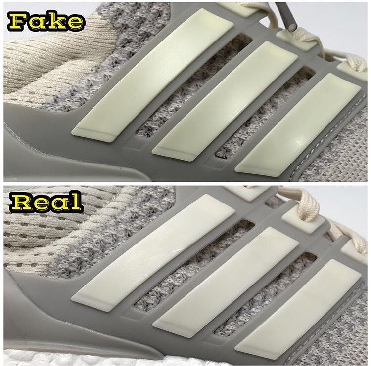 twtkasut's tweet photo. 3 stripes cage UB fake agak yellowish berbanding real cream tan. https://t.co/f92XRMuy6A
