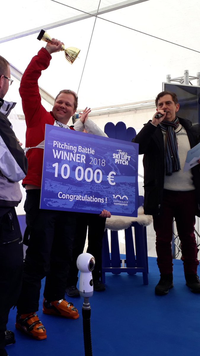 tahkoslp's tweet photo. Winner of Tahko Ski Lift Pitch 2018 is Biopallo Systems!! #tahkoslp https://t.co/ysGeTQBxdm