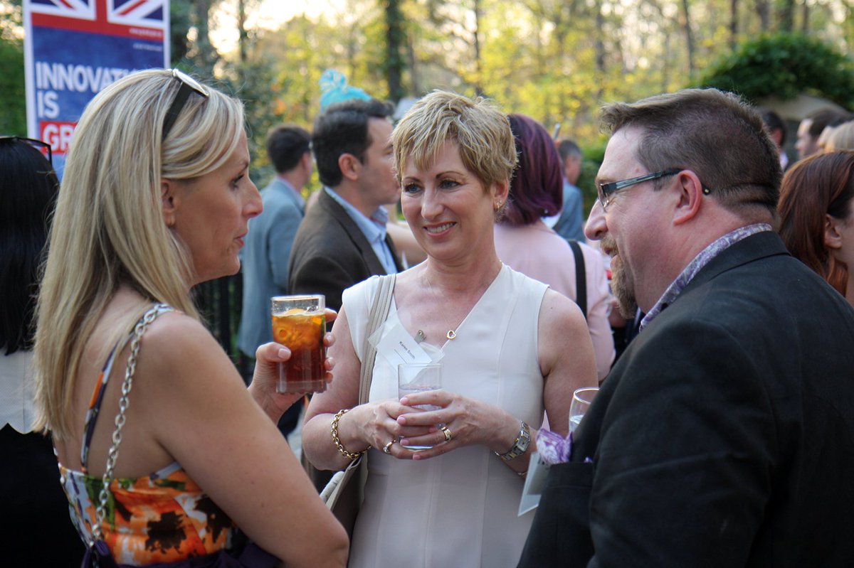 UKinAtlanta's tweet photo. Fantastic kick-off last night to @GBWeekend Atlanta with the @babcga Garden Party at the Residence. Happy to see all our wonderful friends and partners who support 🇬🇧 trade and investment in the Southeast.

Join us for more events through this Sunday.

#BusinessIsGREAT https://t.co/dTWG9xJReO