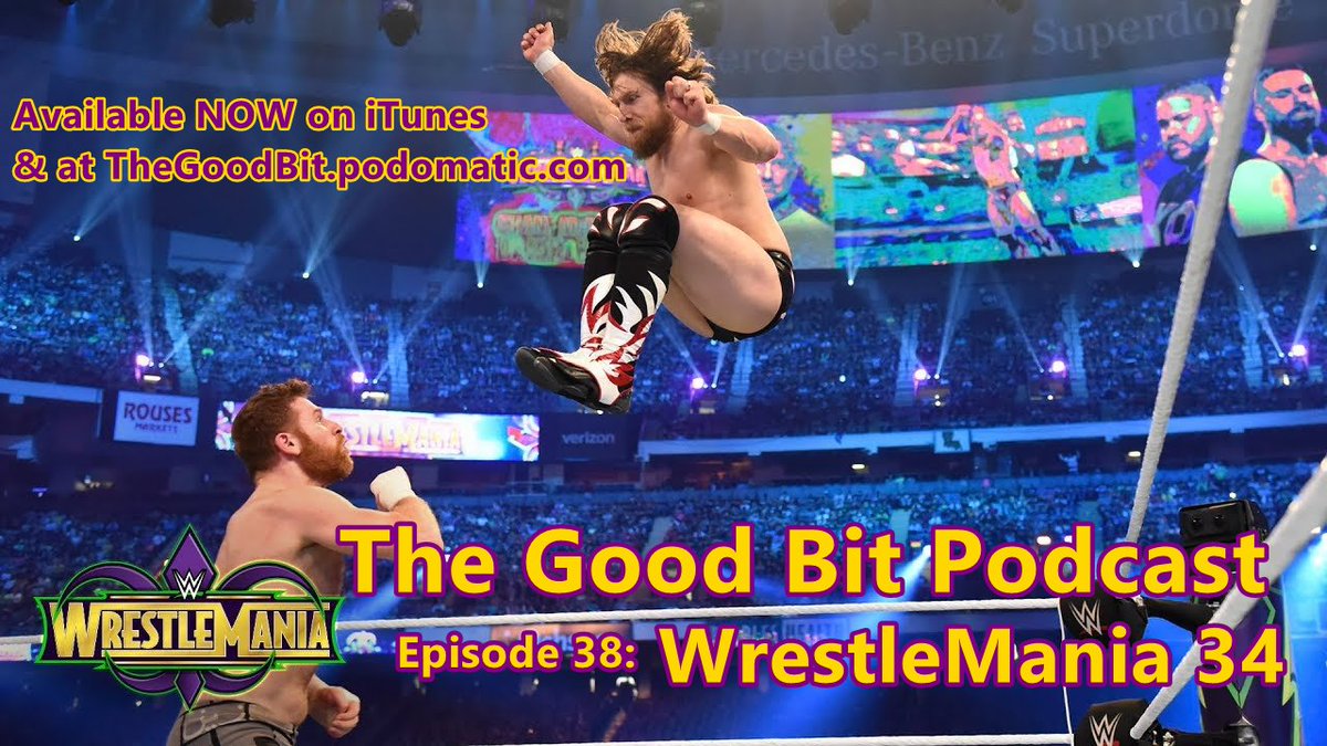TheGoodBitPod's tweet photo. NEW EPISODE! #WrestleMania34 Edition!
https://t.co/fQiAoAlJXm
Join @Cm42TV @JackNDGordon and @KyleMasonP for rants, ramblings and loads of laughs on this brand new edition of The Good Bit!
#TheGoodBit #WrestlingPodcast #FineMenThatWatchWWE https://t.co/cOHlasfqEf