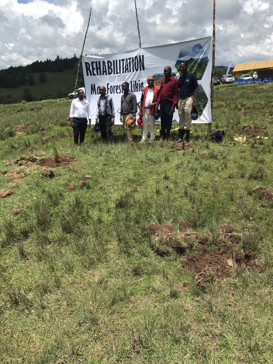 Posing after planting trees at Likia Forest, Mau Forest Complex today <a href="/AmuyunzuP/">Patrick amuyunzu</a> #treesforlife <a href="/kwabwire/">Evelyn</a> <a href="/KeForestService/">Kenya Forest Service</a> with the CAS <a href="/Environment_Ke/">Ministry of Environment, Climate Change & Forestry</a>