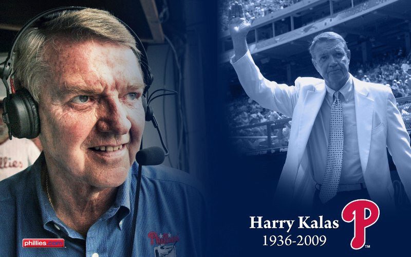 PHLPhilNation's tweet photo. On this date 9 years ago, we lost the voice of the #Phillies, Harry Kalas. HK will forever live on in our hearts and our memories, and will always be known as THE voice of your Fightin’ Phils. HK, you are, and always will be, the man. We will always have high hopes thanks to you. https://t.co/PbcUbNpy3W