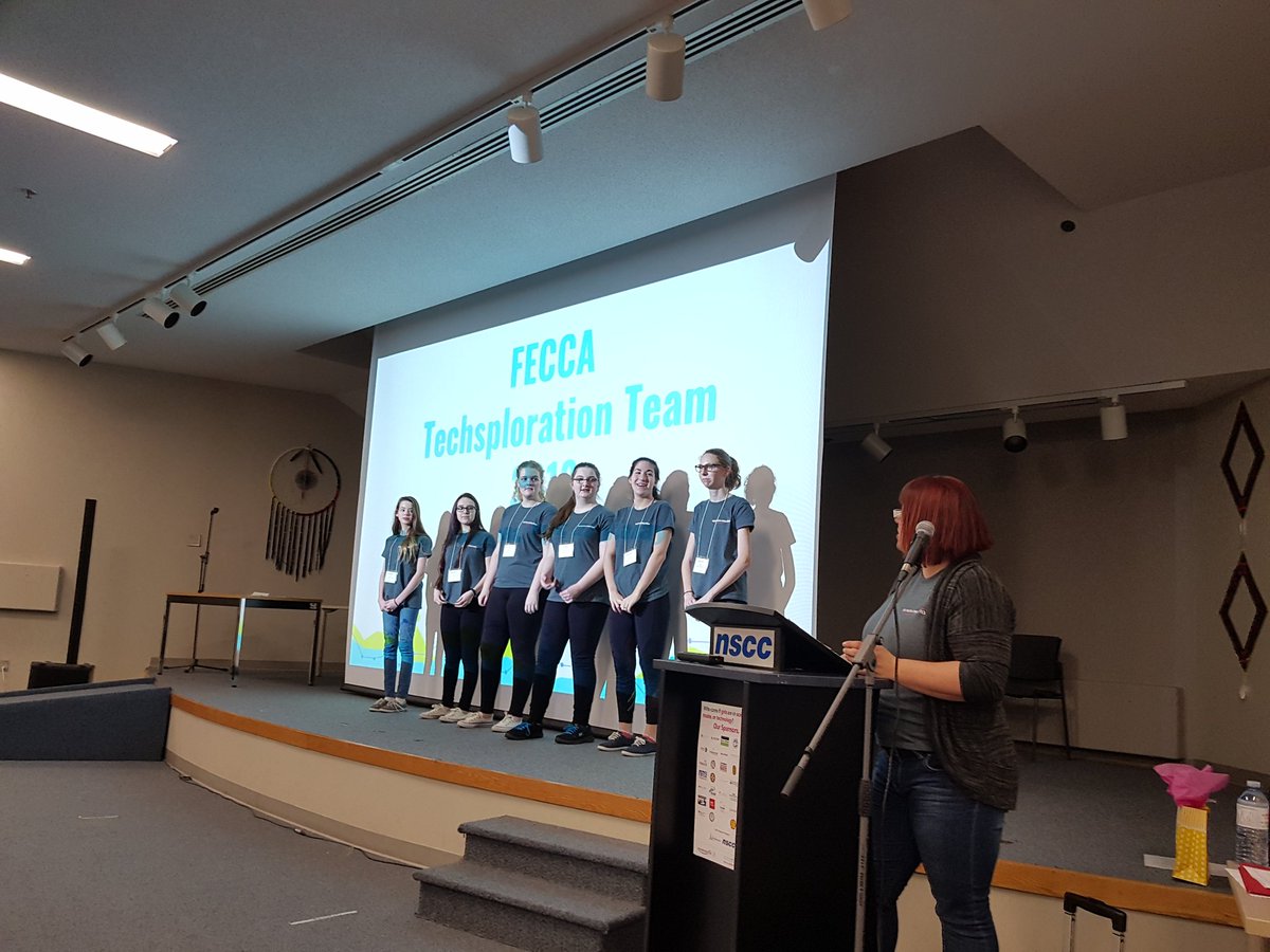 Techsploration's tweet photo. Our #2018techsplorers from Fanning Education Centre/Canso Academy are ready to do their presentation on team role model Jessica McLean from Bird Construction! #womeninengineering #techsploration20 https://t.co/7H6OZsvTke