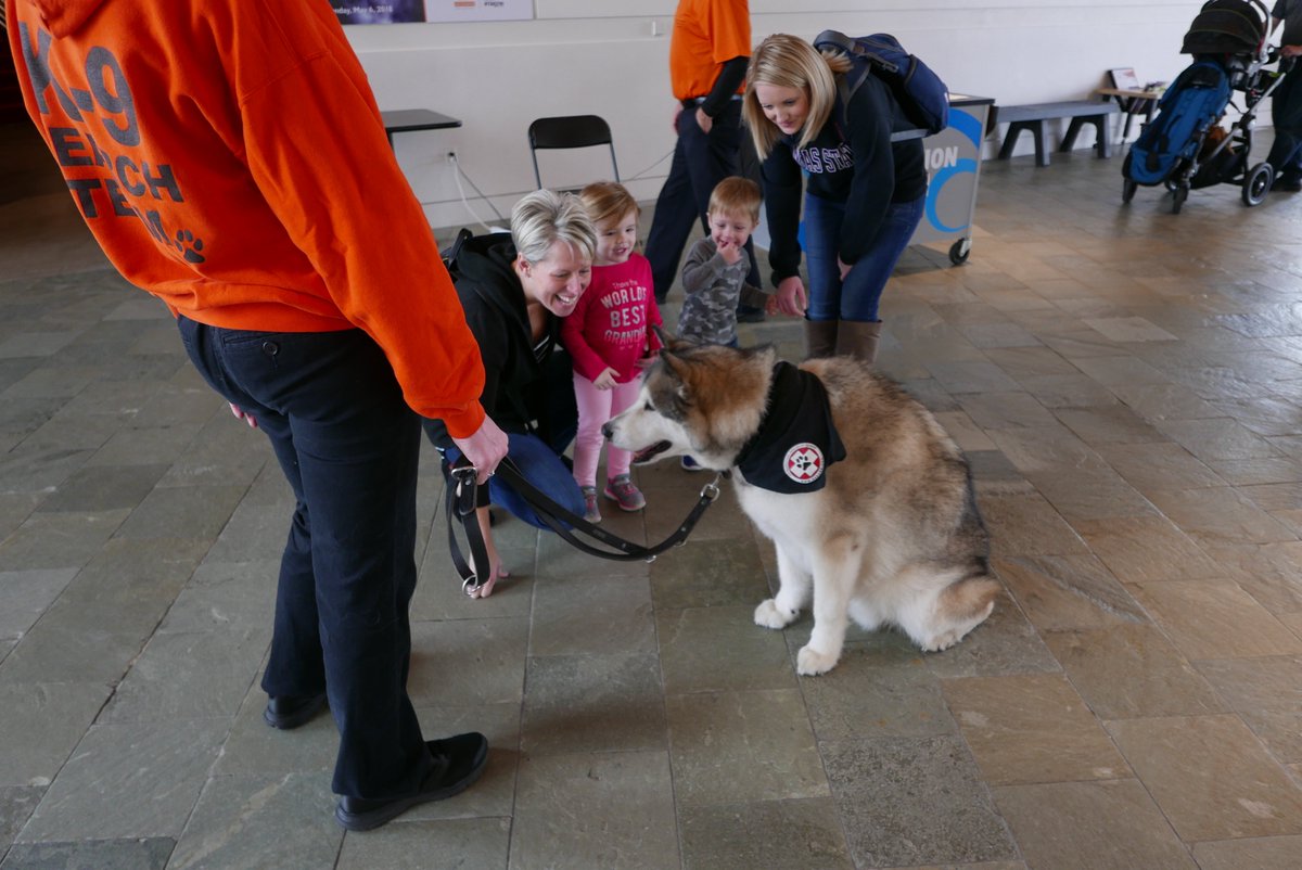 ExplorationKS's tweet photo. Team members from K-9 Search and Rescue of Kansas will be here tomorrow! Meet their life-saving people and pups, while you check out the national traveling exhibit Rescue! #wichita #kansas #science #museum #EPRescue #STEM https://t.co/gd6lItgTST