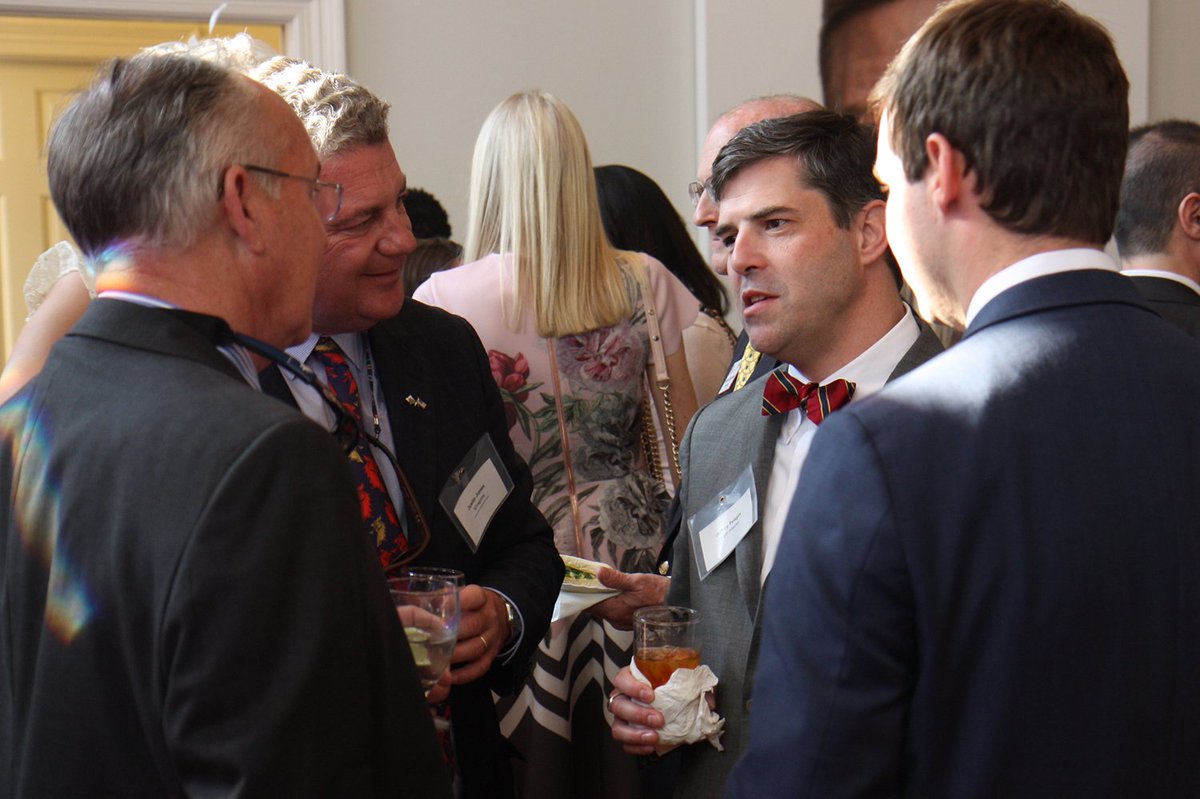 UKinAtlanta's tweet photo. Fantastic kick-off last night to @GBWeekend Atlanta with the @babcga Garden Party at the Residence. Happy to see all our wonderful friends and partners who support 🇬🇧 trade and investment in the Southeast.

Join us for more events through this Sunday.

#BusinessIsGREAT https://t.co/dTWG9xJReO