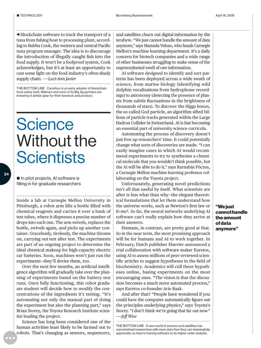 Eric Topol On Twitter Science Without The Scientists How Ai Automation May Help Lab Efficiency Https T Co Rki9clerge Business Bw Https T Co Ohmrwfxn5t Twitter
