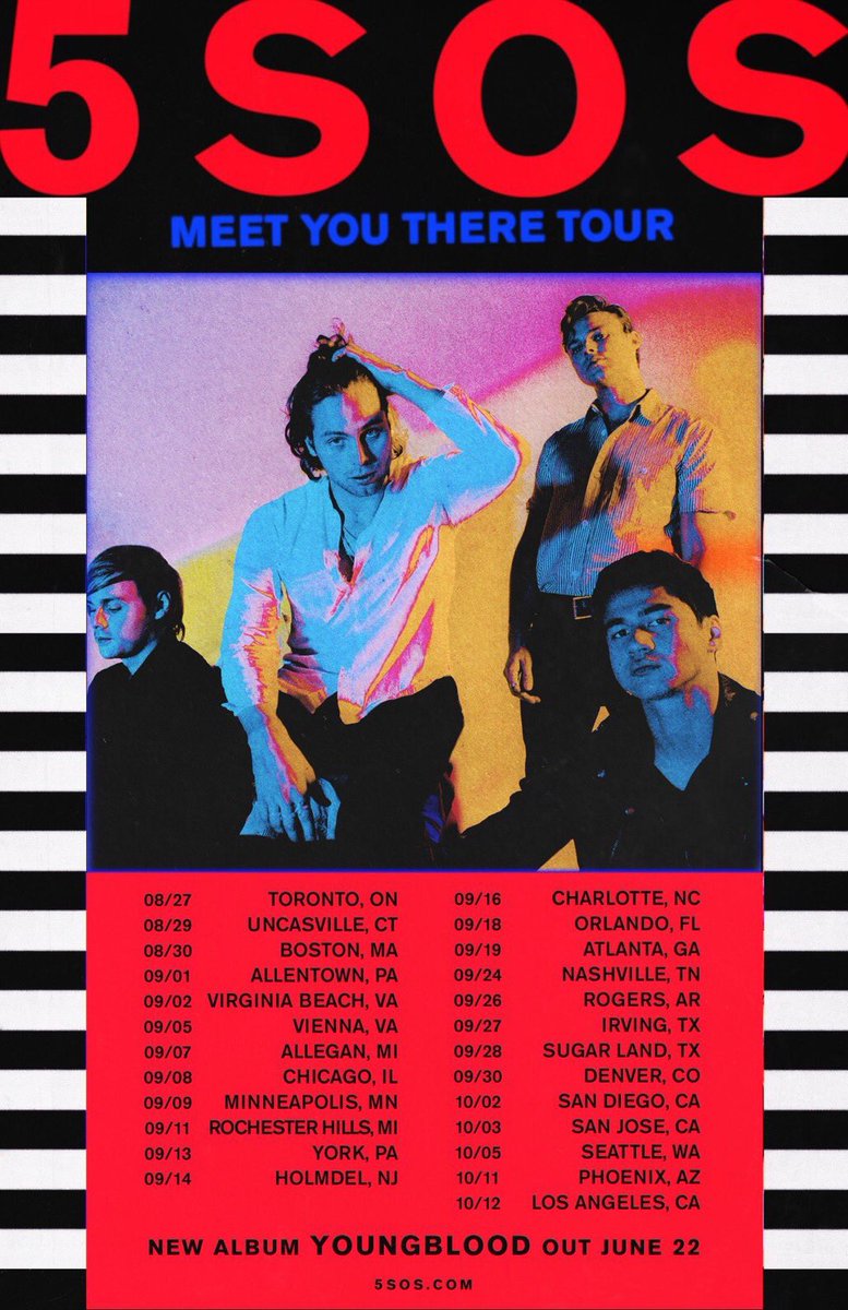 Luke5SOS's tweet photo. Due to popular demand ... 
EAST COAST ON SALE NOW, ALL OTHERS ON SALE 10AM LOCAL 

MEET YOU THERE TOUR 

https://t.co/tTwi13LYBm https://t.co/VsRdPoidhb